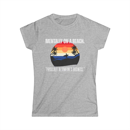 Beach Vibes Women's Tee - Relaxed Style, Gift for Vacation Lovers, Summer Outfits, Casual Wear, Travel Shirts