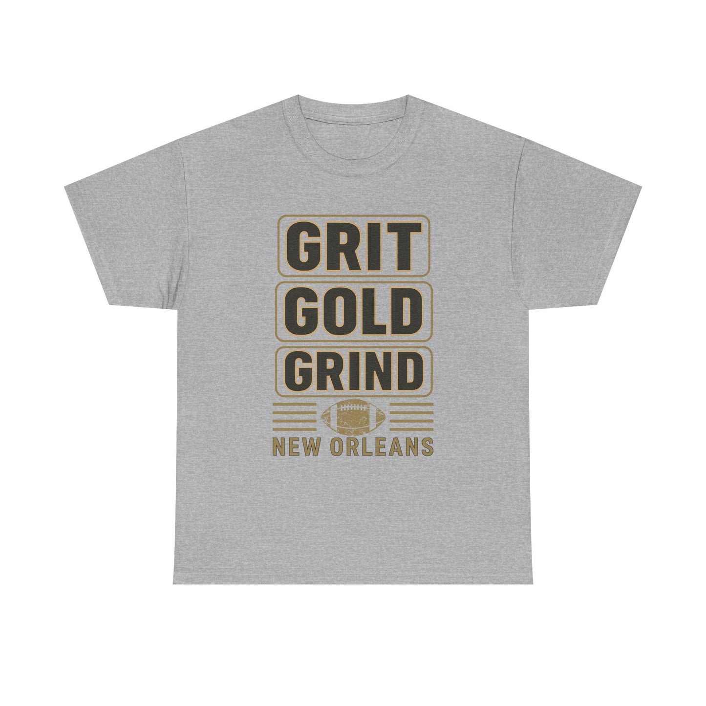 Grit Gold Grind Tee - Male Heavy Cotton Shirt for New Orleans Fans, [...]