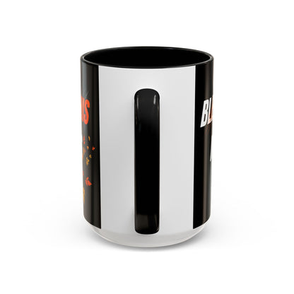 Bless This Mess Coffee Mug, Autumn Mug, Funny Mug Gift, Black Ceramic Mug, Fall Coffee Cup