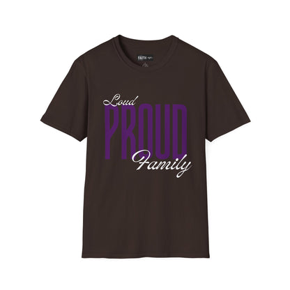 Proud Family Unisex T-Shirt, Lightweight Tee, Family Reunion Gift, Holiday Apparel, Personalized T-Shirt, Soft Cotton Top