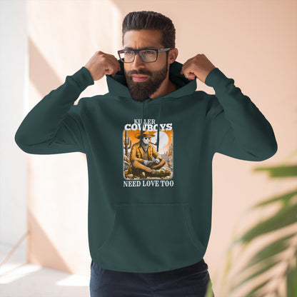 Three-Panel Fleece Hoodie-Front & Back Images