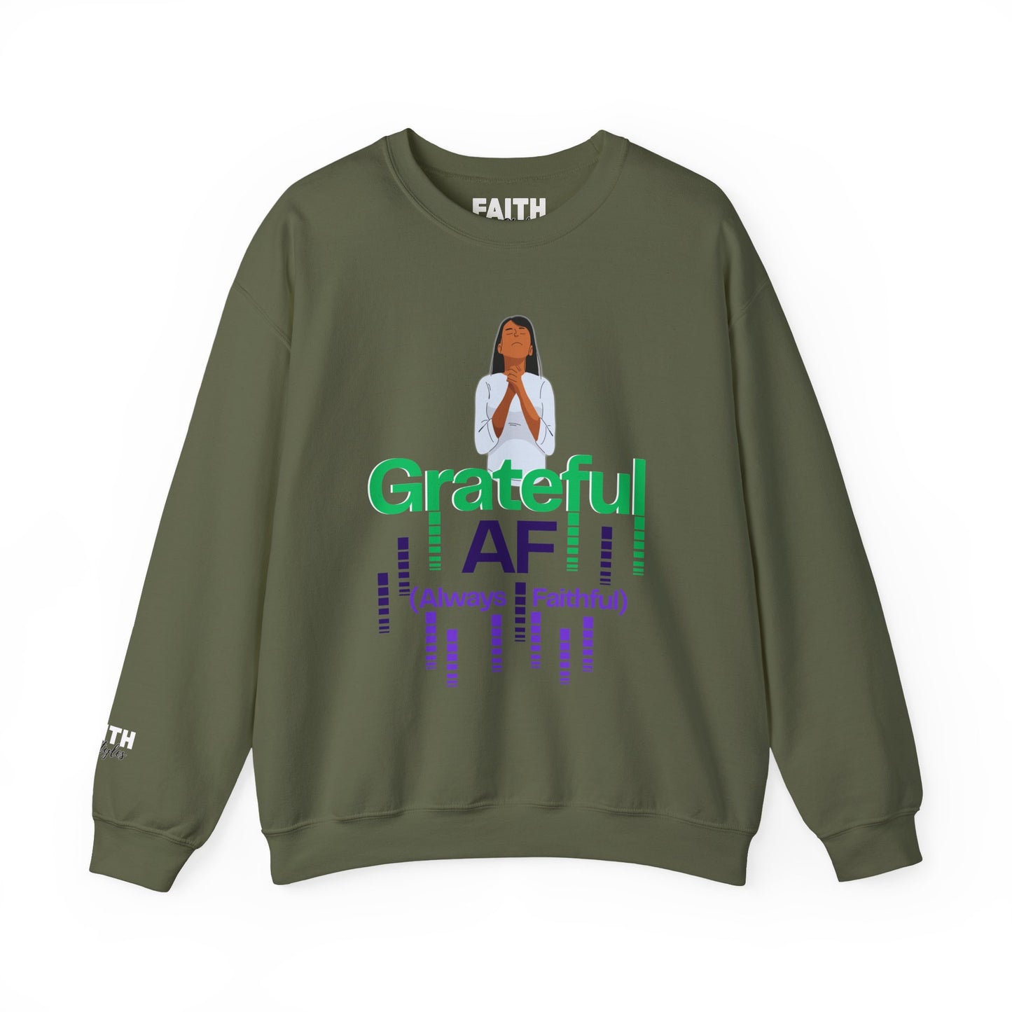 Women Grateful AF Crewneck Sweatshirt | Cozy Unisex Pullover for Thanksgiving, Gifts, and Everyday Wear
