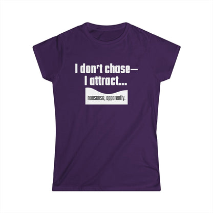 I Attract, Women's Softstyle Tee, Inspirational Tee for Women, Motivational Shirt, Casual Everyday Wear, Perfect Gift for Friends