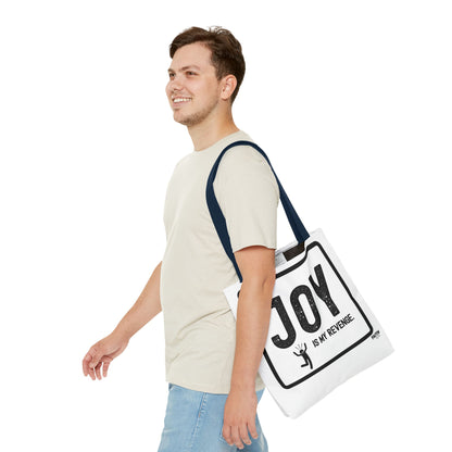 FaithStyles Joy Is My Revenge Tote Bag — Inspirational Graphic Canvas Tote