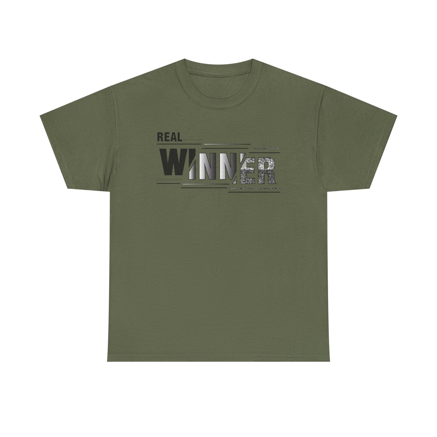 Male Heavy Cotton Tee - "Real Winner" Motivational Shirt, Inspirational Gift, Casual Wear, Sports Tee, Perfect for Competitions, [...]