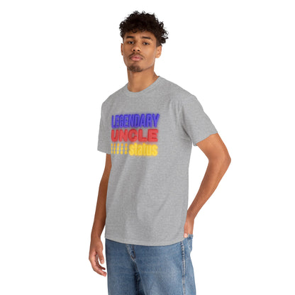 Legendary Uncle Heavy Cotton Tee, Gift for Uncle, Family Reunion Shirt, Fun Uncle T-Shirt, Birthday Gift for Him, Casual Wear