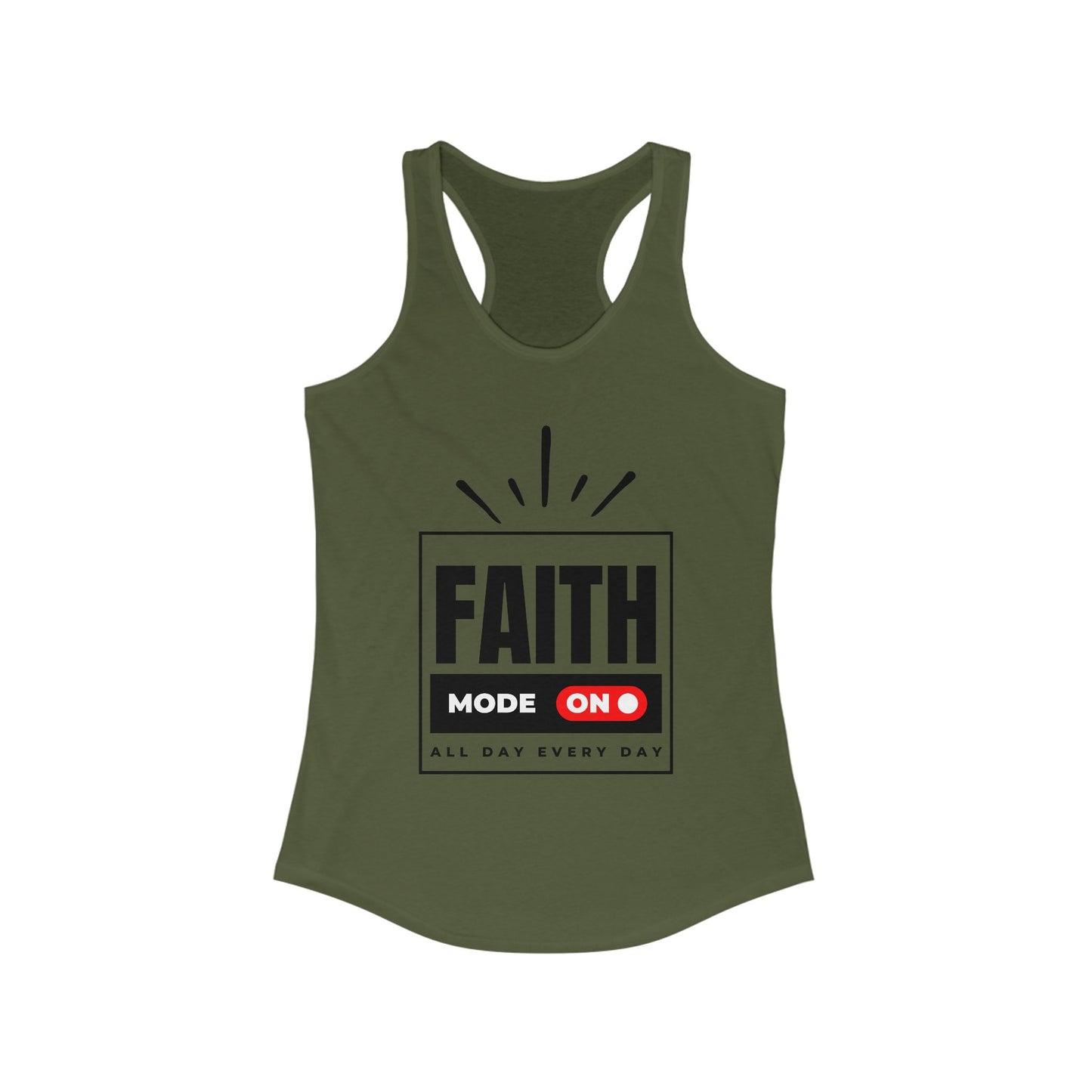 "FAITH MODE" Women's Ideal Racerback Tank