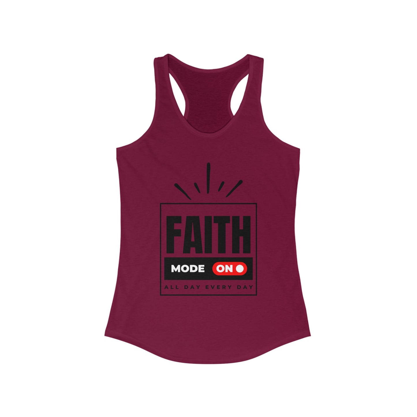 "FAITH MODE" Women's Ideal Racerback Tank