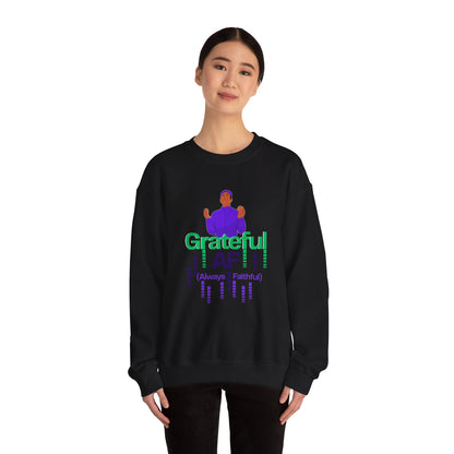 Male Grateful AF Unisex Crewneck Sweatshirt | Cozy Gift for Friends, Thanksgiving Apparel, Everyday Comfort, Gratitude Expression