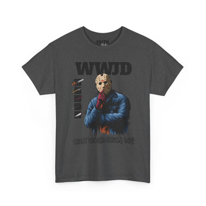 WWJD Unisex Heavy Cotton Tee, Graphic T-Shirt, Casual Wear, Gift for Him, Trendy Apparel, Statement Tee