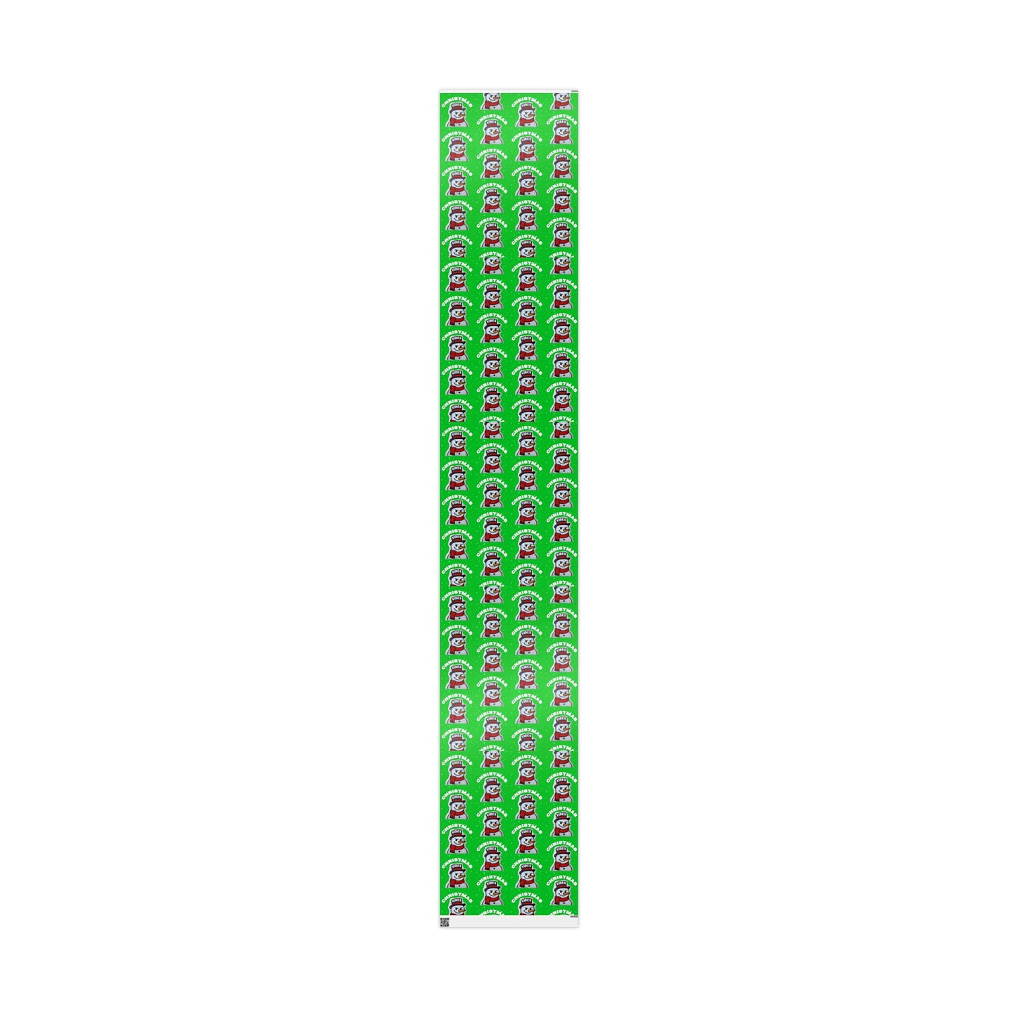 Christmas Snowman Wrapping Paper Roll – Festive Green Holiday Gift Wrap