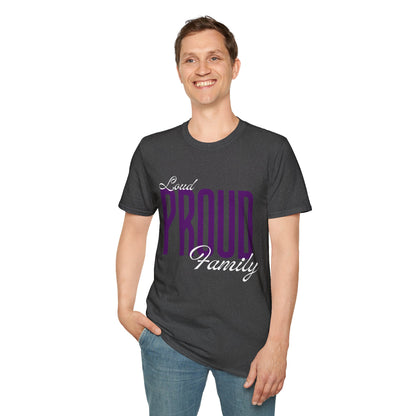 Proud Family Unisex T-Shirt, Lightweight Tee, Family Reunion Gift, Holiday Apparel, Personalized T-Shirt, Soft Cotton Top