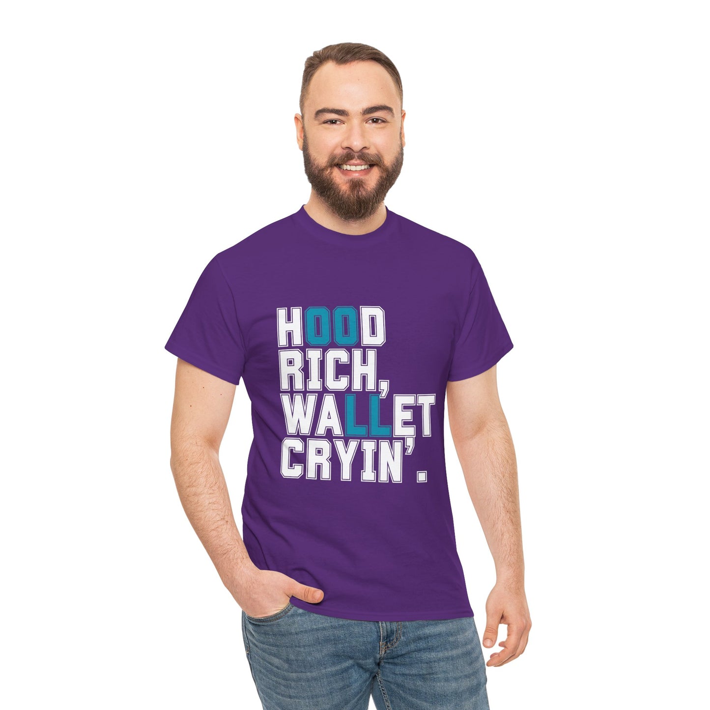Trendy Unisex Heavy Cotton T-shirt with Playful Design - Perfect for Casual Wear & Gifts