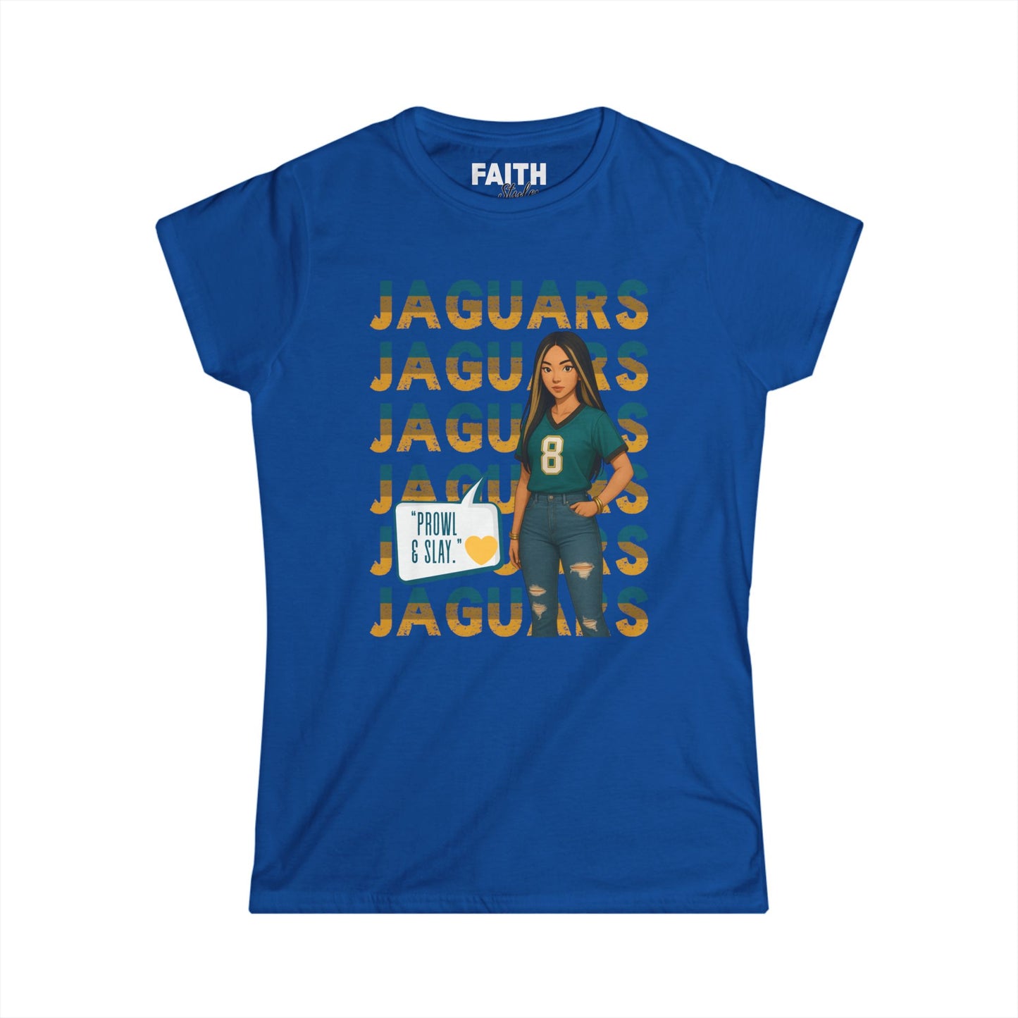 Jaguars Women's Softstyle Tee - Perfect for Game Day, Football Fans, Casual Wear, Gifts, Sports Apparel