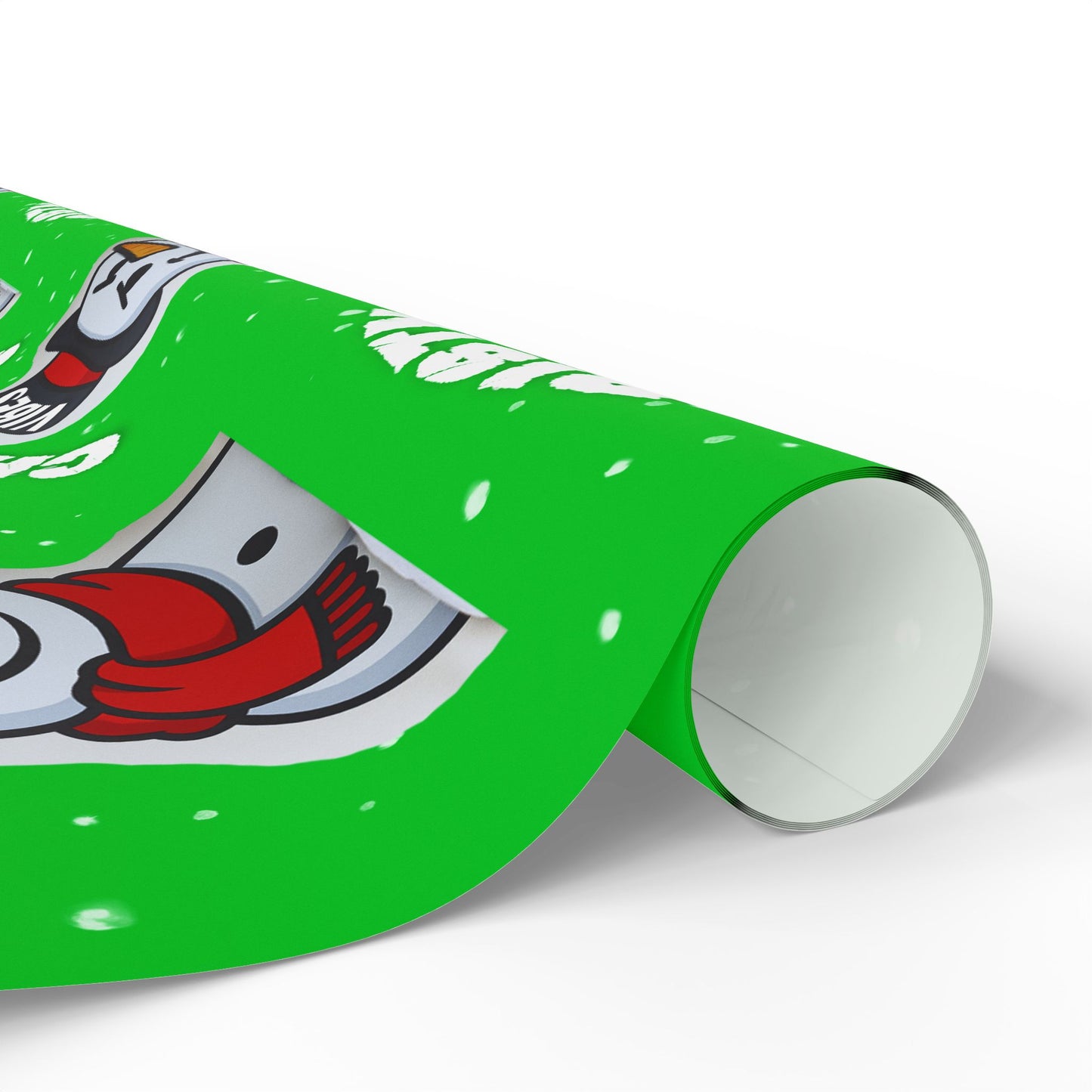 Christmas Snowman Wrapping Paper Roll – Festive Green Holiday Gift Wrap