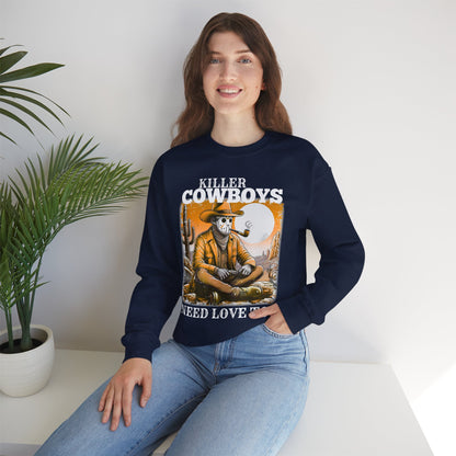 Killer Cowboys Graphic Sweatshirt, Cozy Unisex Pullover, Great for Cowboy Fans