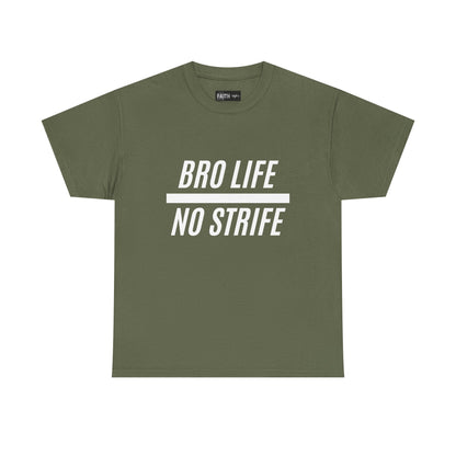 Bro Life Unisex Heavy Cotton Tee, Casual Graphic T-Shirt, Funny Gift for Friends, Everyday Wear, Brotherhood Apparel, Birthday Gift