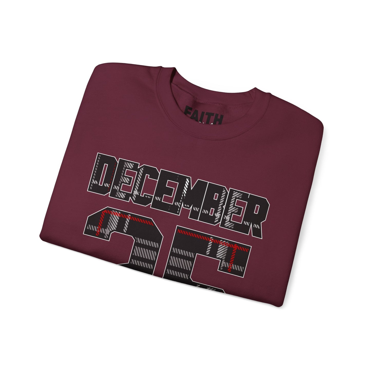 December 25 Plaid Number Crewneck Sweatshirt