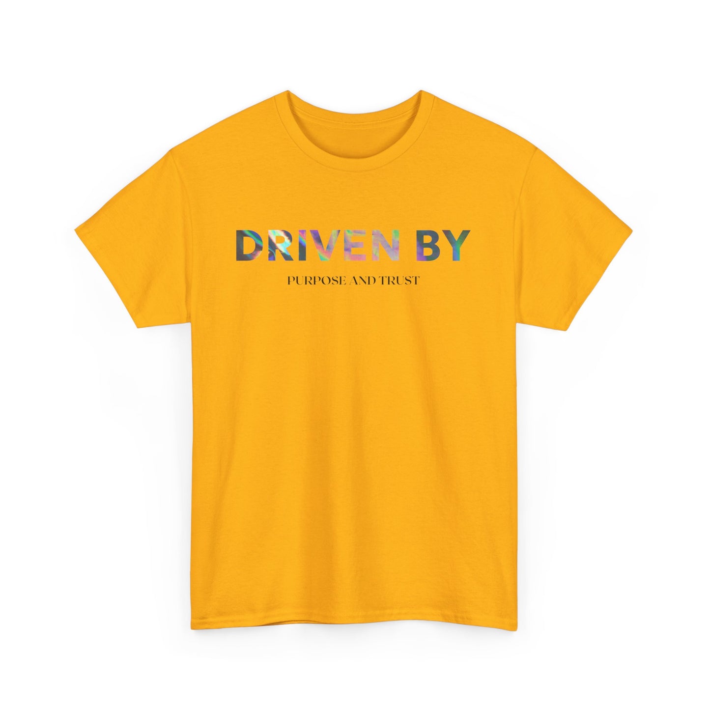 Driven By Inspiration Unisex Heavy Cotton Tee, Motivational Shirt, Casual Wear, Gift Idea for Friends, Positive Vibes, Everyday Style