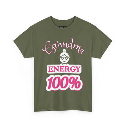 Fun Grandma Energy T-Shirt, Gift for Grandmothers, Casual Tee, Family Reunion Wear, Cute Gift for Mother's Day, Humor Shirt