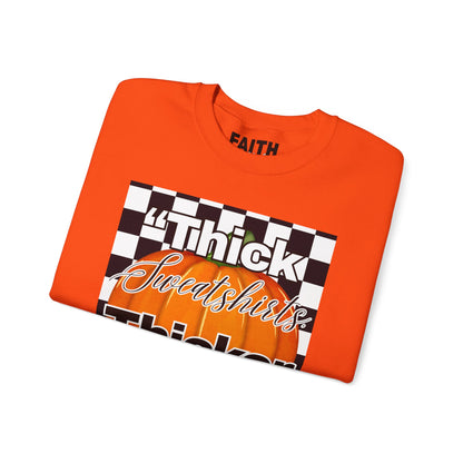 FaithStyles Thick Sweatshirts Pumpkin, Unisex Graphic Sweatshirt, Crewneck Sweatshirt, Sports Apparel, Cozy Casual Wear