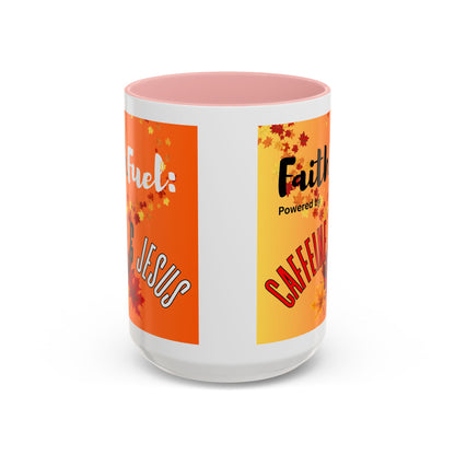 FaithStyles FaithFuel Caffeine & Jesus Mug - Fall Coffee Cup, Inspirational Gift, Autumn Decor, Home Office Supplies, Religious Mug