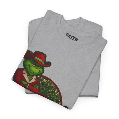 Grinch Inspired in Red Suit Tee — "Nah, I’m Money" Christmas Graphic T-Shirt