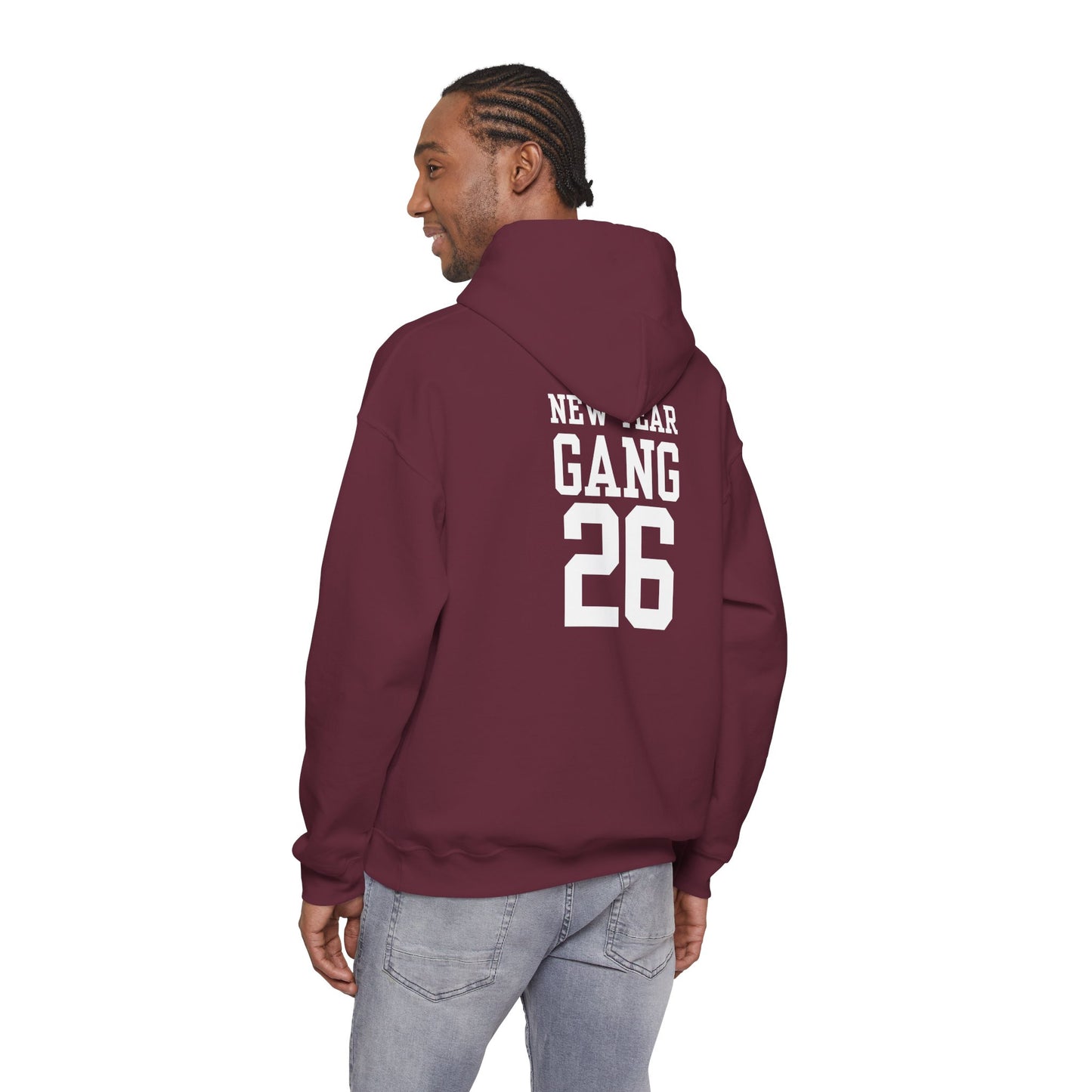 New Year Gang 26 Hoodie — Varsity Style Graphic Pullover