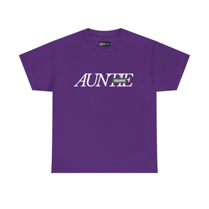 Auntie Squad Unisex Heavy Cotton Tee | Perfect Gift for Aunts | Family Reunion, Birthday, Mother's Day, Casual Wear, Everyday Comfort