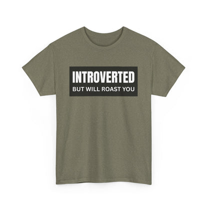 Introverted But Will Roast You Male Tee, Funny T-Shirt for Introverts, Perfect Gift for Friends, Humorous Apparel, Great for Casual [...]