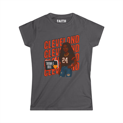 Cleveland Vibes Women's Tee — 'Brown N Bold' Graphic Shirt