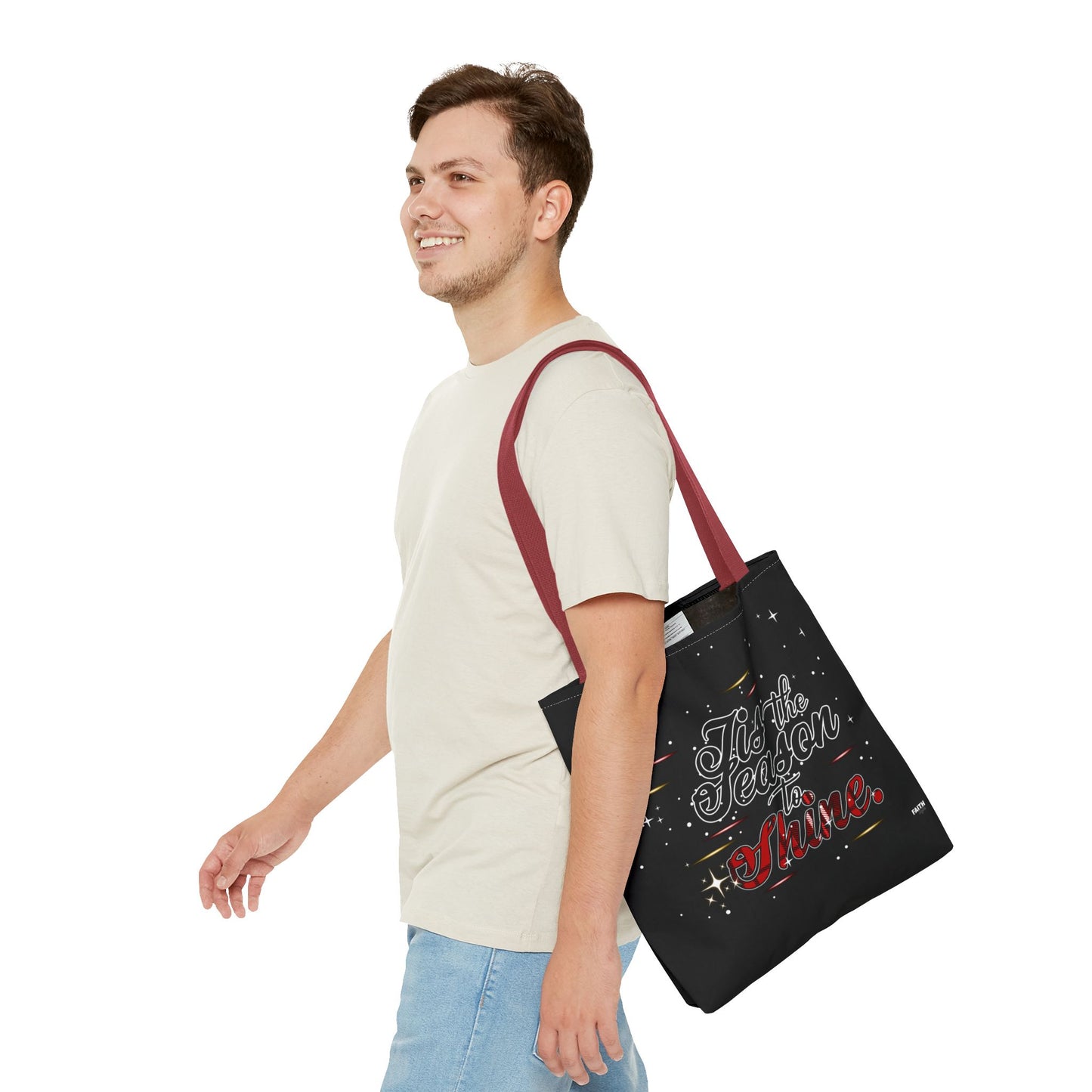 Holiday Tote Bag — 'Tis the Season to Shine Christmas Shopper Tote