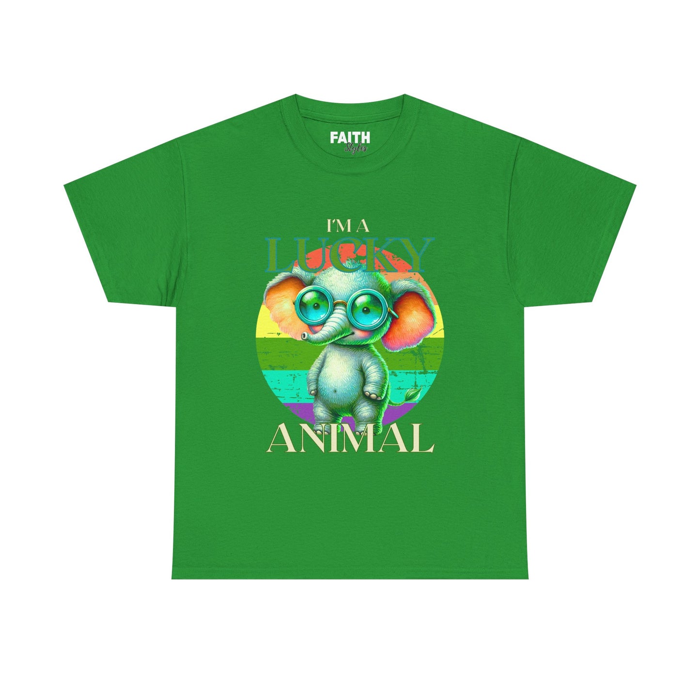 Lucky Animal Unisex Heavy Cotton Tee, Cute Gift for Animal Lovers, Casual Streetwear, St. Patrick's Day, Birthday Apparel