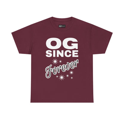 Grandpa Heavy Cotton Tee - OG Since Forever, Casual Tee, Trendy Graphic Shirt, Gift for Friends, Streetwear Fashion