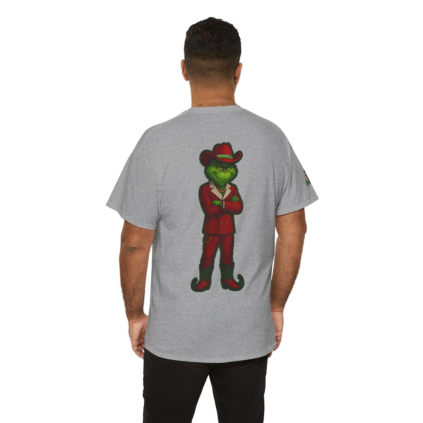 Grinch Inspired in Red Suit Tee — "Nah, I’m Money" Christmas Graphic T-Shirt