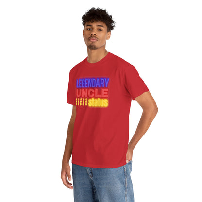 Legendary Uncle Heavy Cotton Tee, Gift for Uncle, Family Reunion Shirt, Fun Uncle T-Shirt, Birthday Gift for Him, Casual Wear