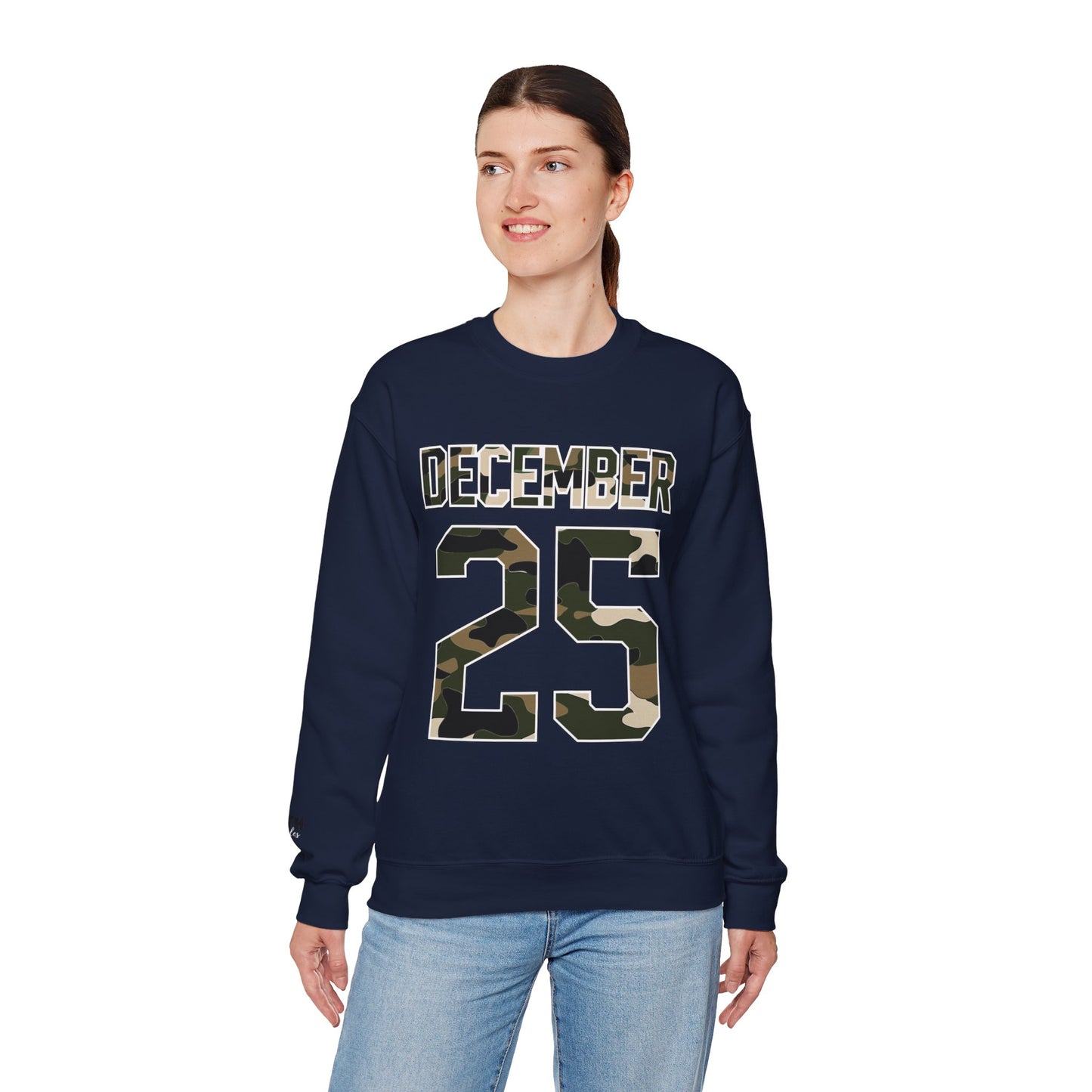 December 25 Camouflage Crewneck Sweatshirt - Christmas Holiday Tee