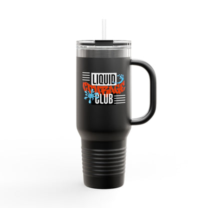 Liquid Courage Insulated Travel Mug | 40oz Travel Cup, Unique Camping Gift, Motivational Coffee Cup, Adventure Drinkware, Outdoor Mug