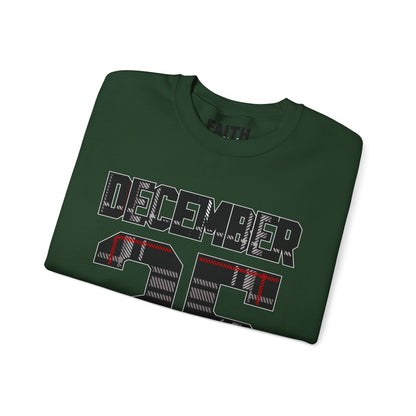 December 25 Plaid Number Crewneck Sweatshirt