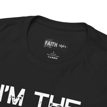 I'm the Favorite Unisex Heavy Cotton Tee, Funny Tee Shirt for Friends, Family Gift, Humor Top, Casual Wear, Birthday Gift, Everyday Comfort
