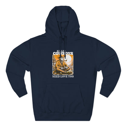Three-Panel Fleece Hoodie-Front & Back Images