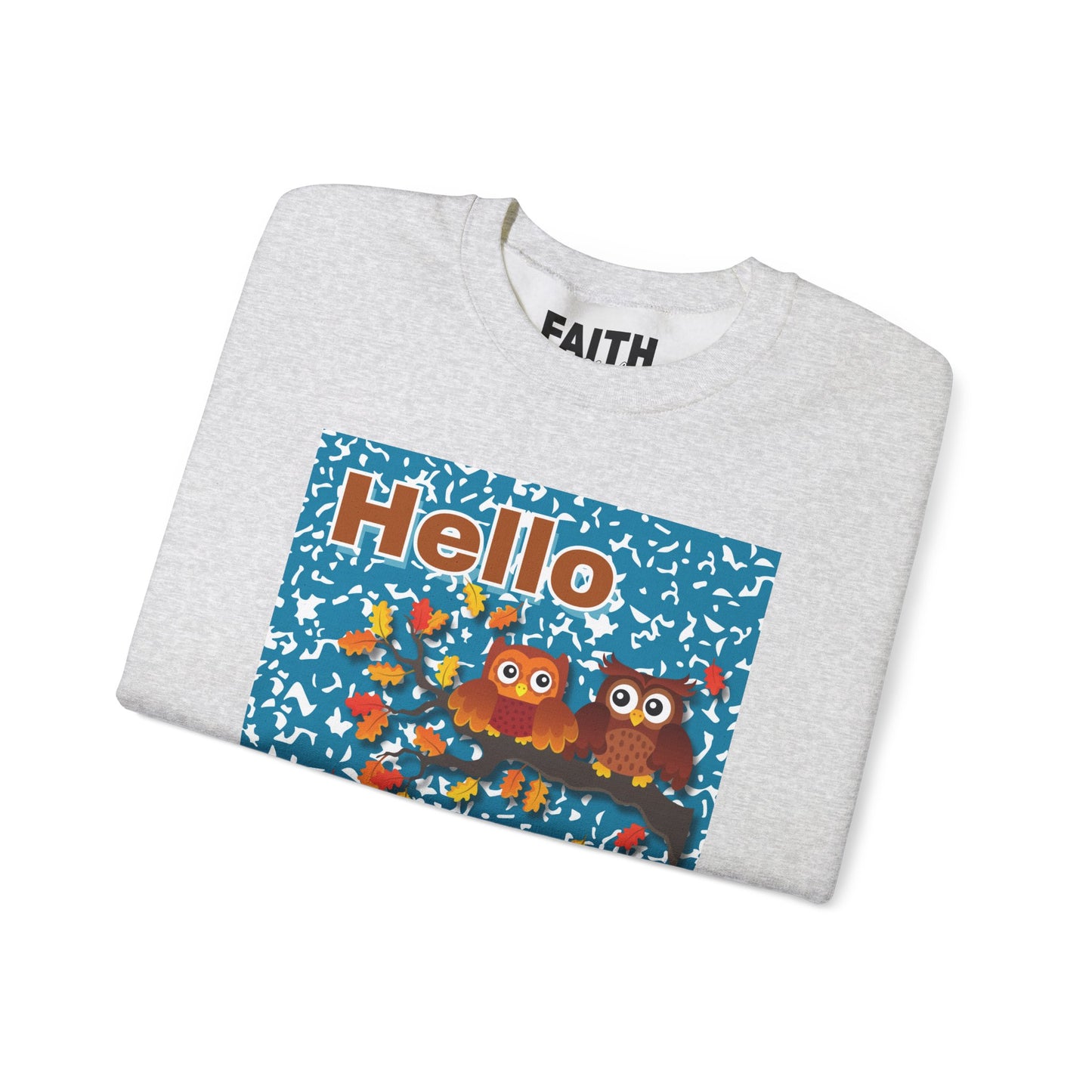 Autumn Owl Crewneck Sweatshirt, Cozy Fall Apparel, Seasonal Gift, Halloween, Thanksgiving, Cute Sweatshirt, Unisex Fall Fashion