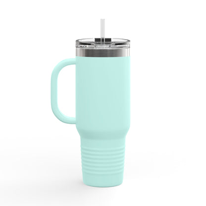 FaithStyles “Trap. Nap. Repeat.” Insulated Travel Tumbler – Stainless Steel Mug with Straw