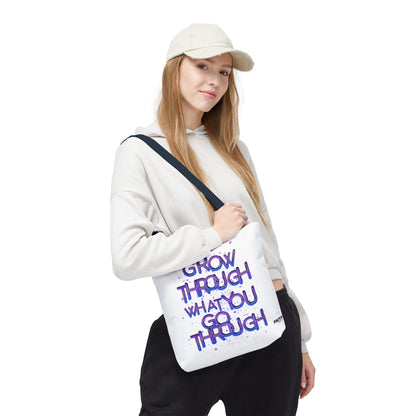 FaithStyles Tote — "Grow Through What You Go Through" Inspirational Quote Bag