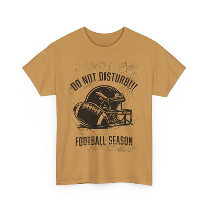 Football Season Do Not Disturb Tee, Male's Cotton Shirt, Sports Fan Gift, Game Day Apparel, Casual Wear, Football Lovers
