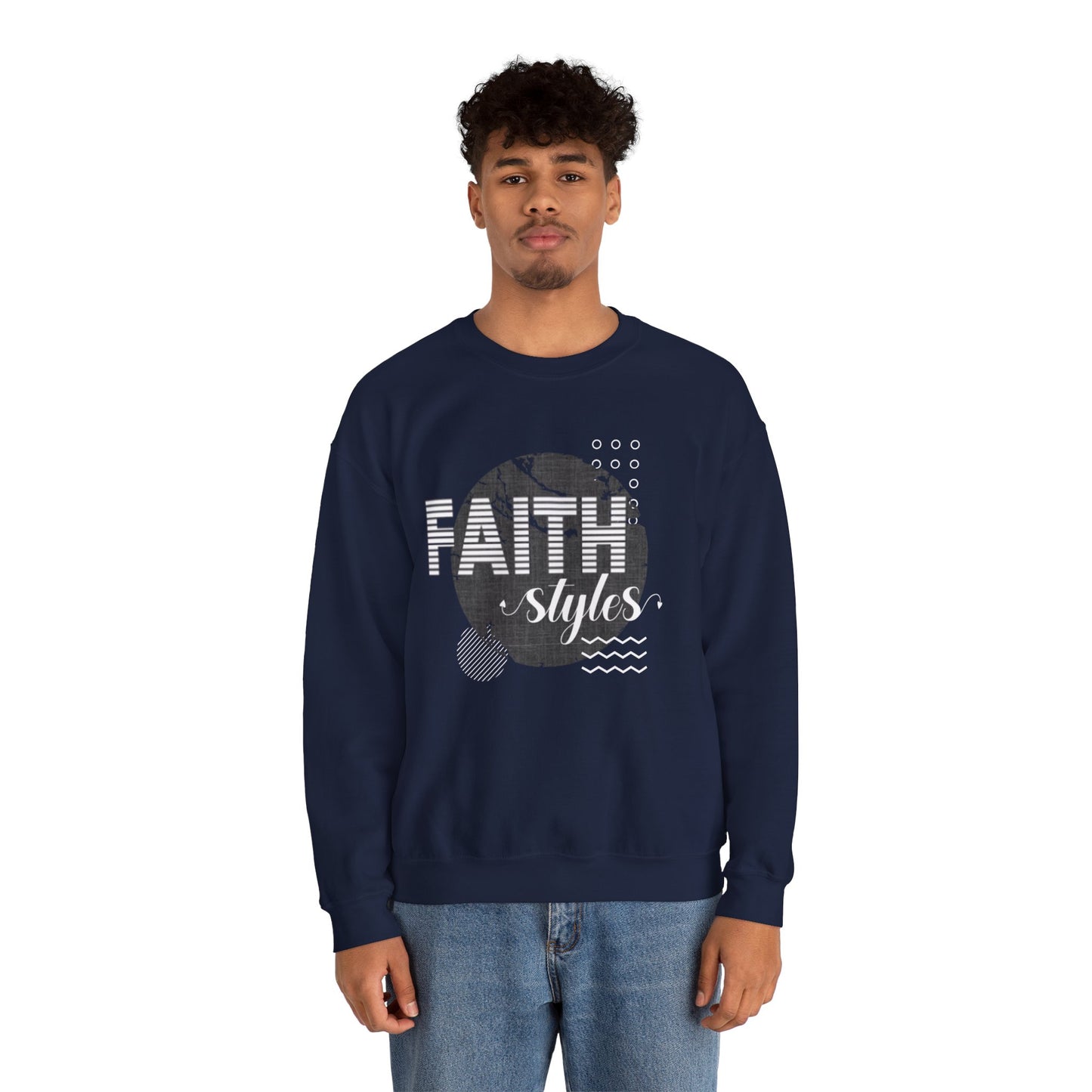 Faith Styles Unisex Heavy Blend™ Crewneck Sweatshirt - Cozy Spiritual Apparel for Everyday Wear, Gift for Friends, Comfort