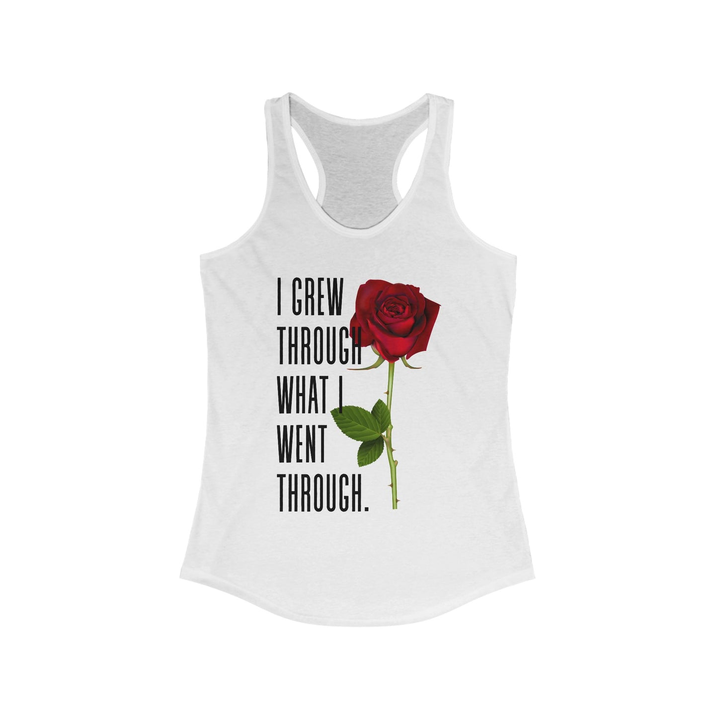 Inspirational Feminine Racerback Tank, Motivational Workout Top, Gift for Her, Casual Summer Tank, Self-Love Gift