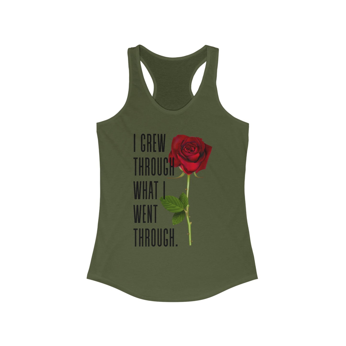 Inspirational Feminine Racerback Tank, Motivational Workout Top, Gift for Her, Casual Summer Tank, Self-Love Gift