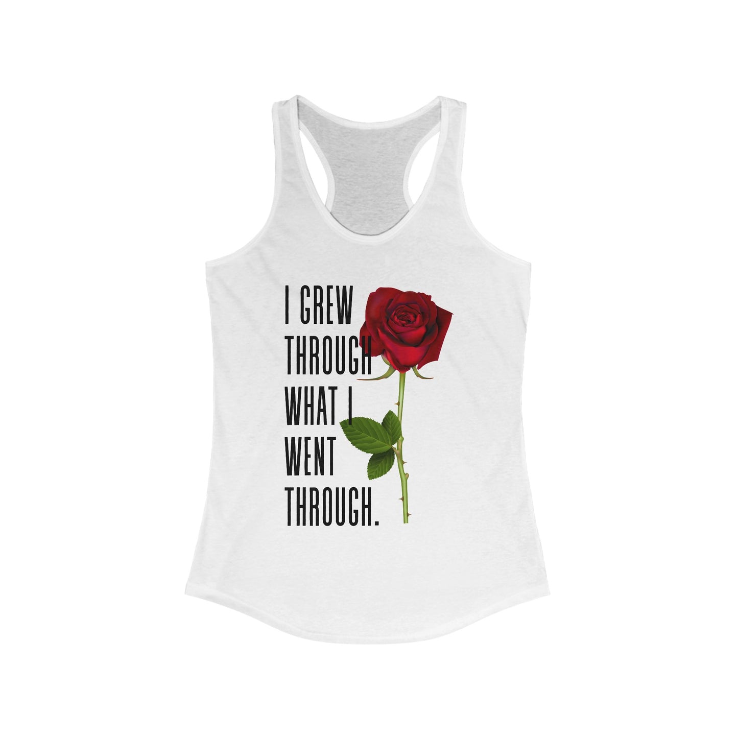 Inspirational Feminine Racerback Tank, Motivational Workout Top, Gift for Her, Casual Summer Tank, Self-Love Gift