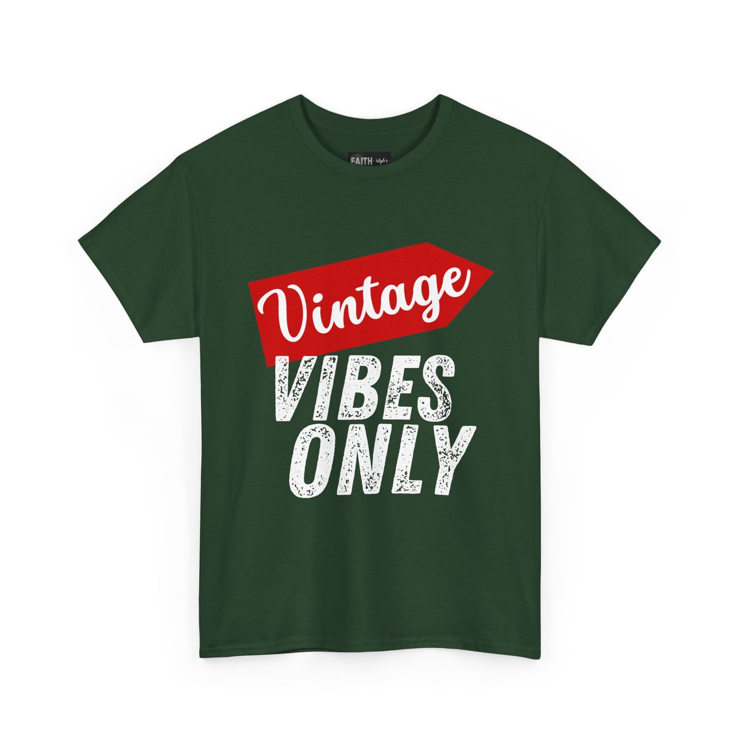 Vintage Vibes Only Unisex Heavy Cotton Tee, Retro T-Shirt, Trendy Gift for Him/Her, Casual Wear, Music Festival Outfit